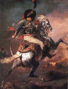 Theodore Gericault An Officer of the Imperial Horse Guards Charging oil